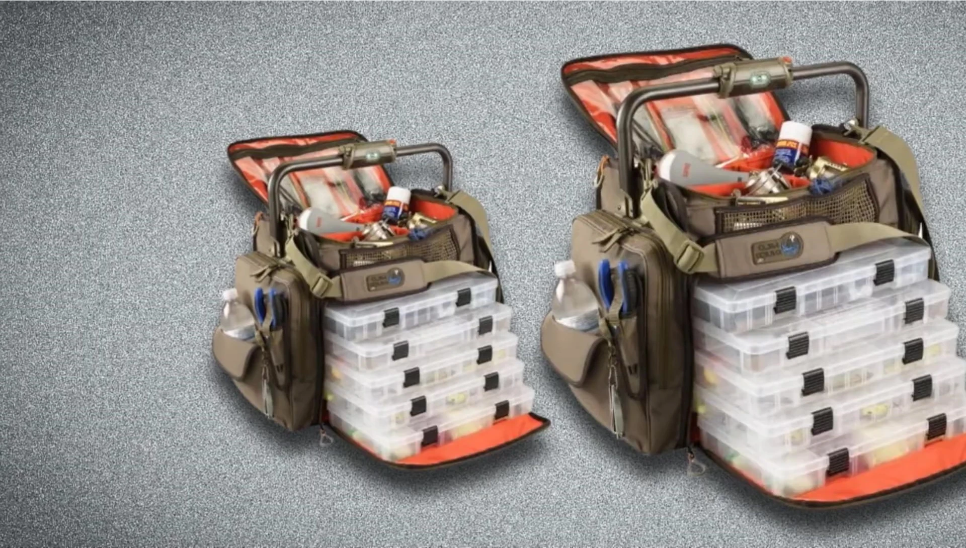 A view inside the CLC Wild River Tackle Tech Frontier tackle box, showing the storage options and organization.