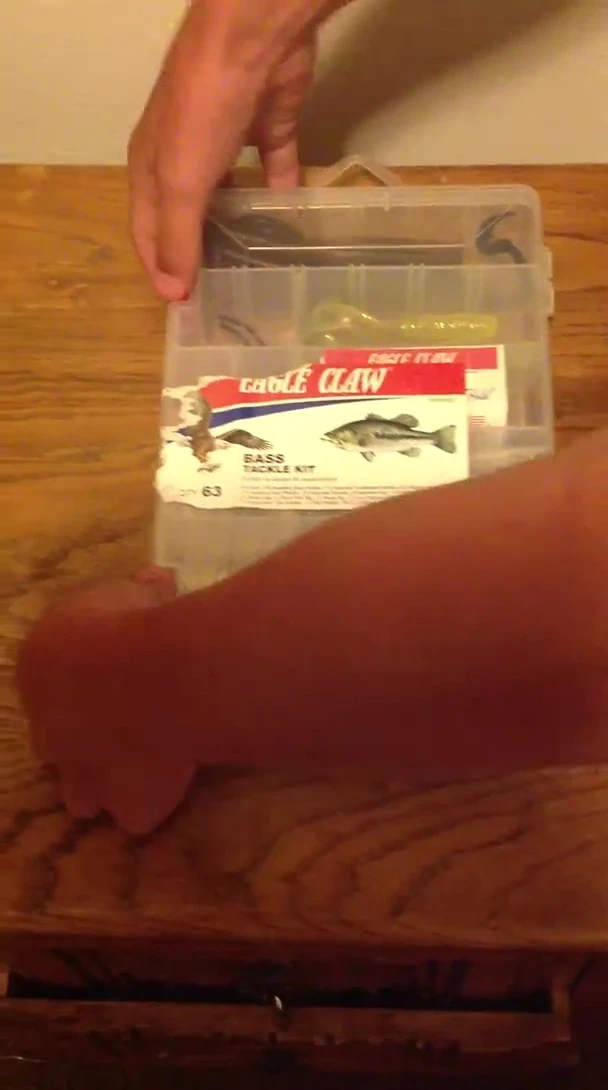 Close-up of the tackle kit's contents
