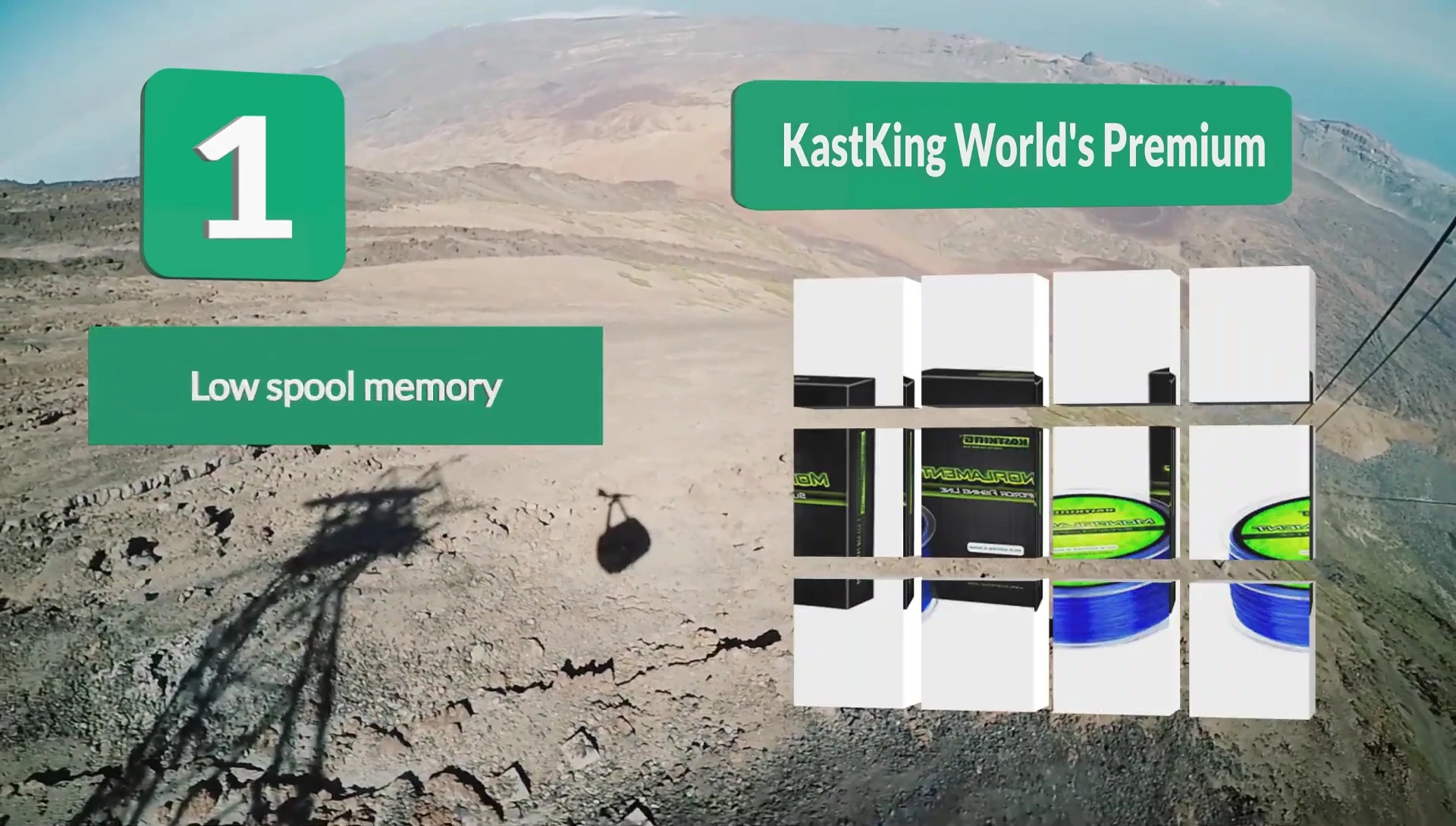 Close-up demonstrating the low spool memory of Cast King World's Premium line