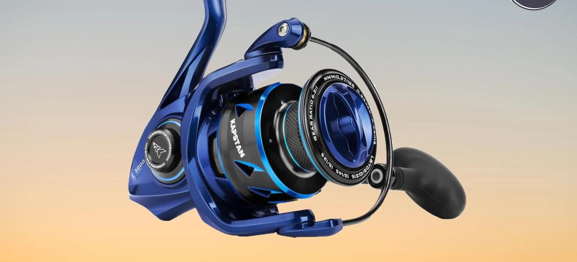 Close-up of the Cast King Capston SE spinning reel