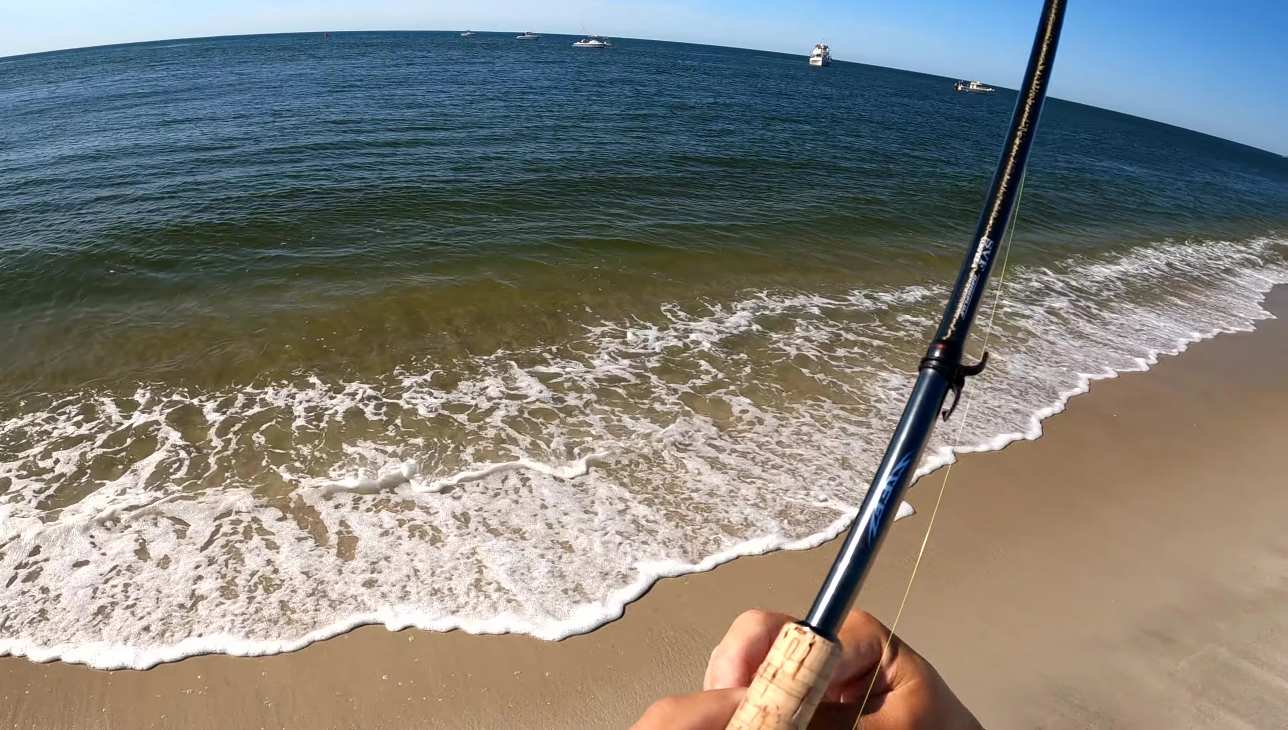 The reel under significant drag pressure.