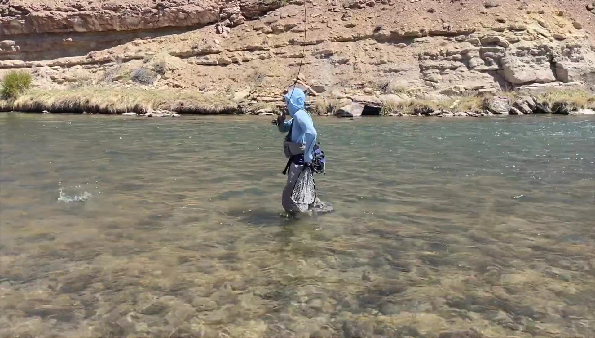 The Broder Net Clip attached to a hip pack