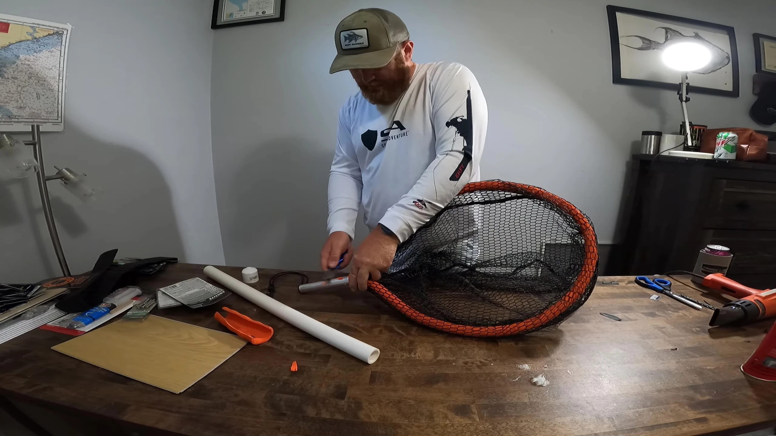 Cleaning up the net after foam removal