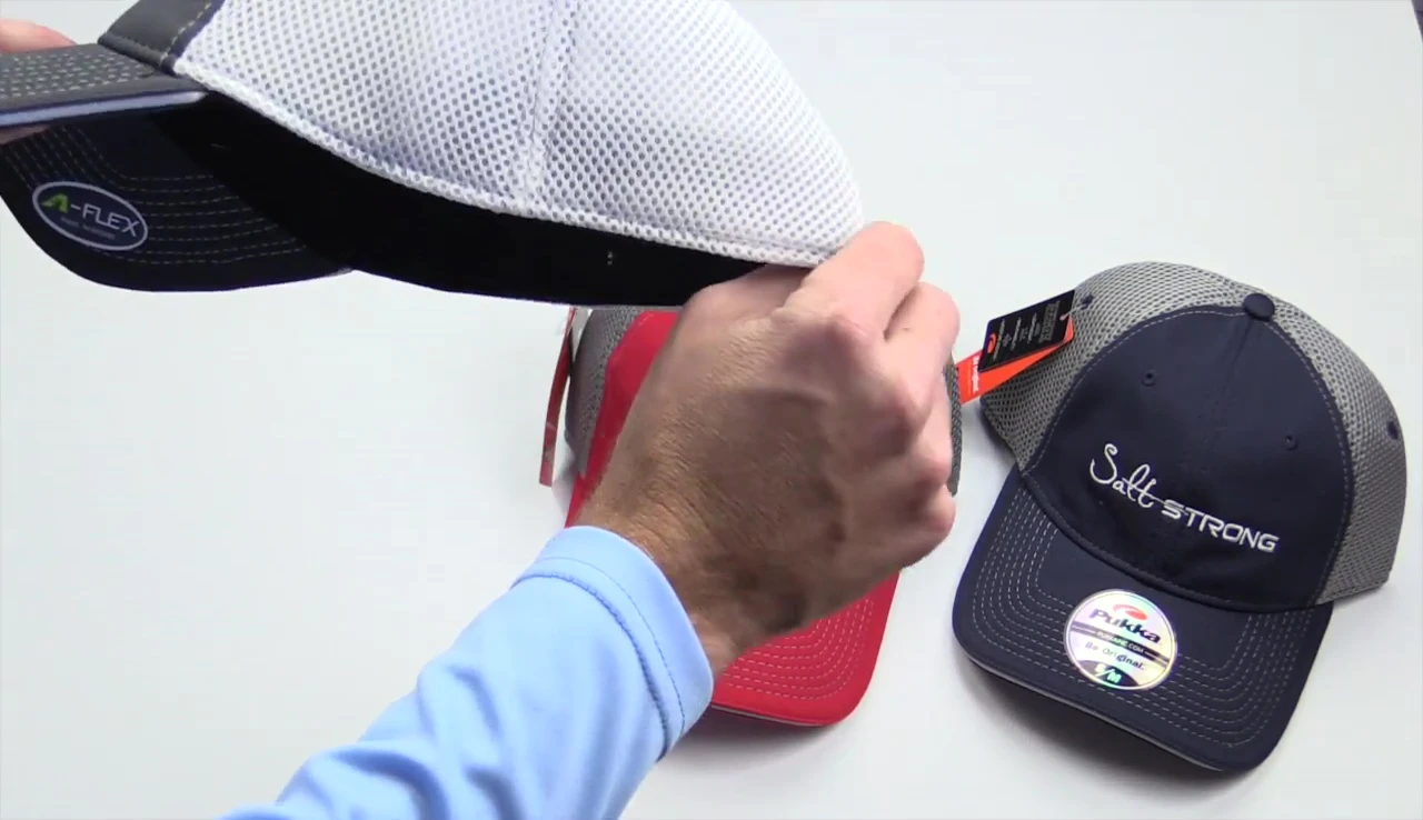 Demonstrating the flexibility of the back panel.