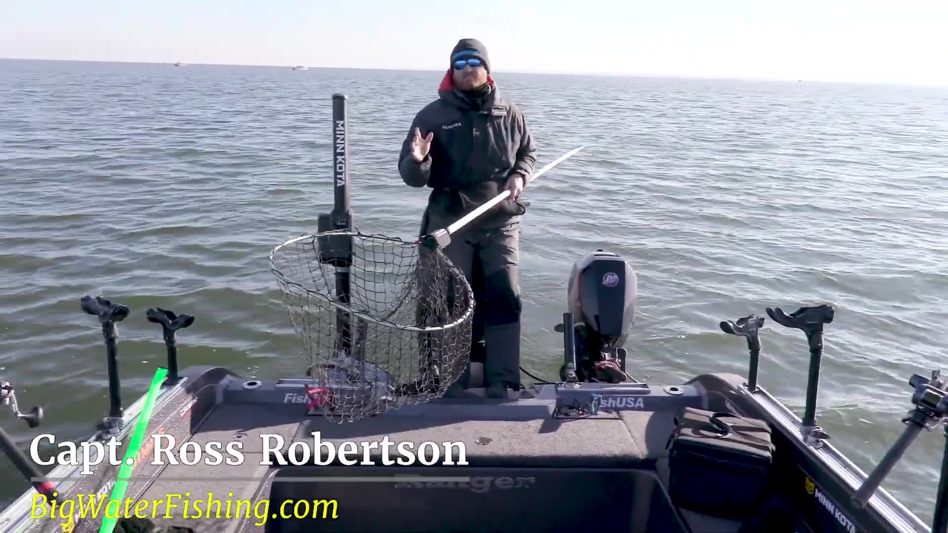 Angler explaining the need for a longer net handle