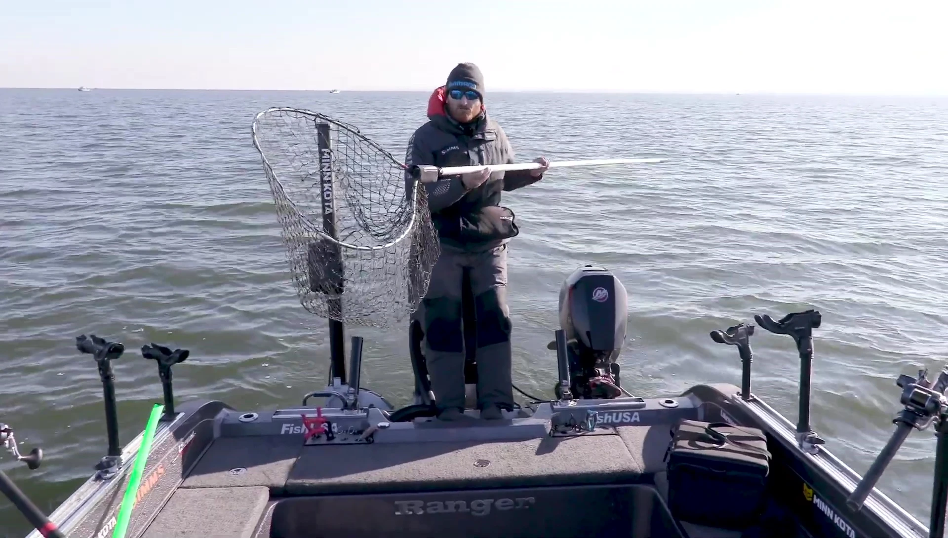 Angler summarizing the advantages of a larger net