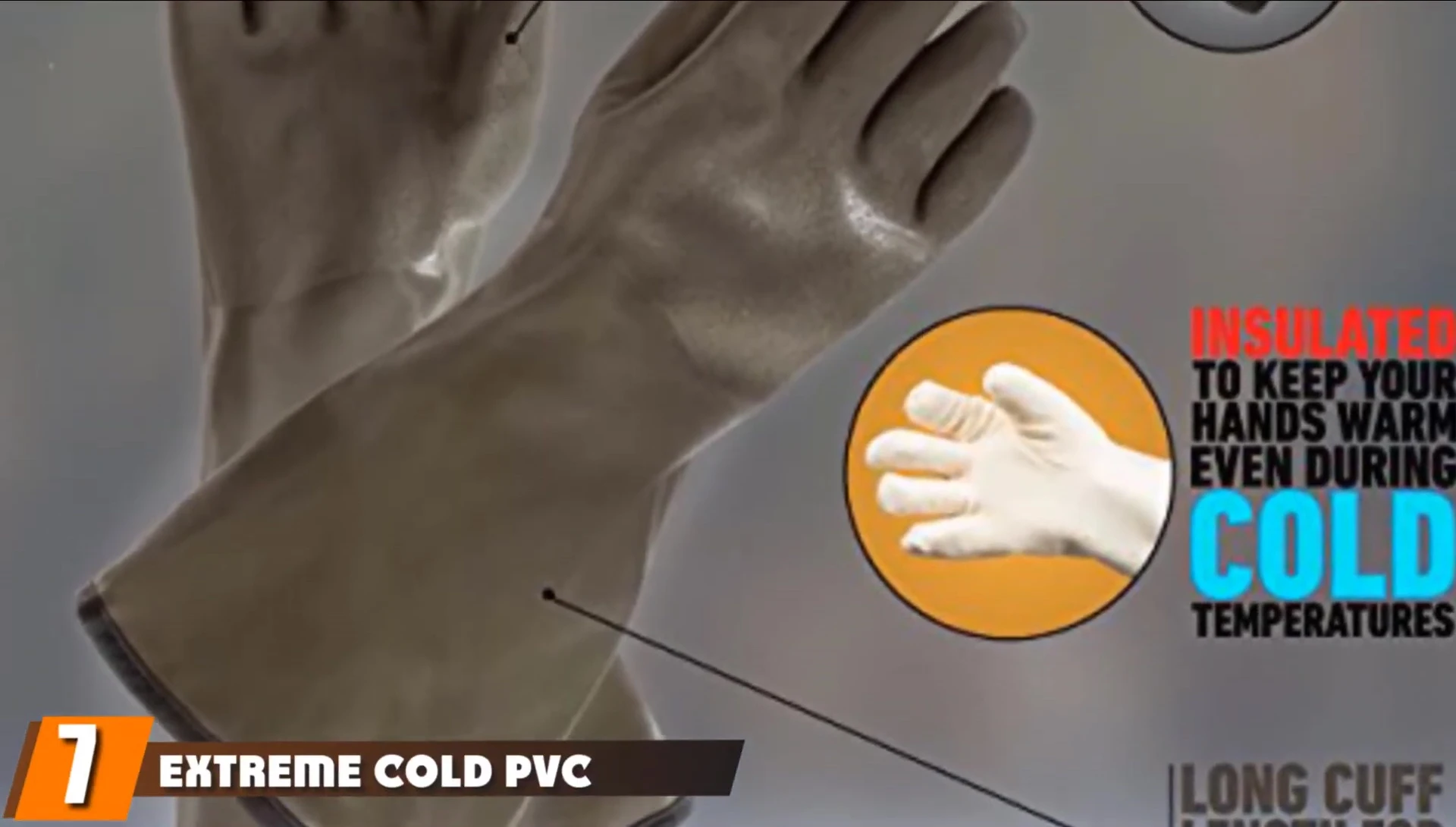 A full shot of the Extreme Cold PVC Coated Hunting Gloves.