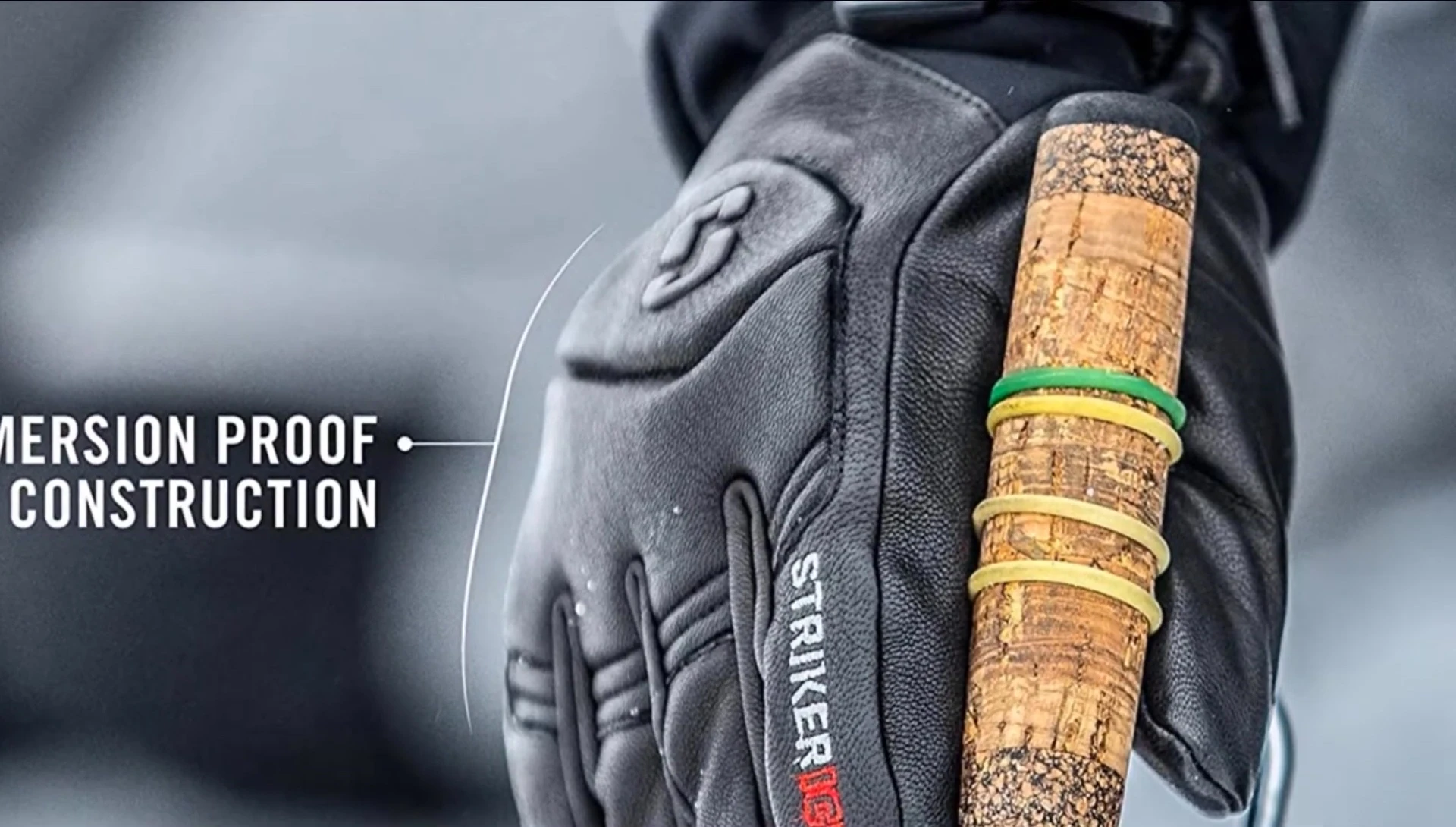 Image showing the silicone dots on the palms of the Striker Ice gloves.