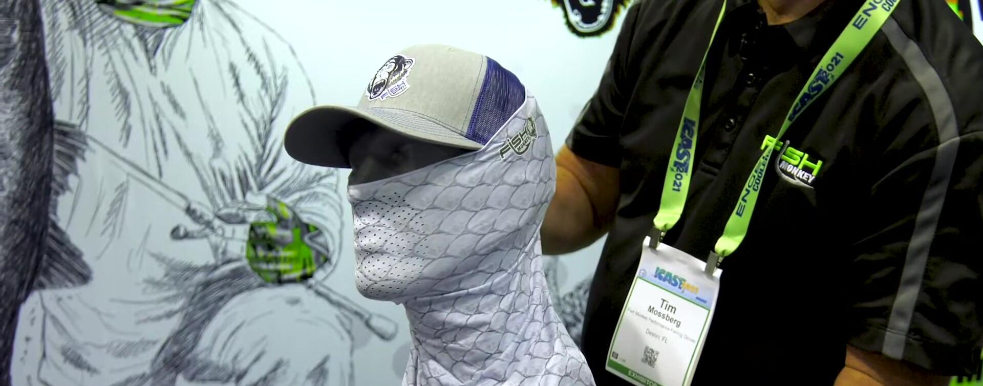The Fish Monkey Face Guard, highlighting its full-length design and ventilation.
