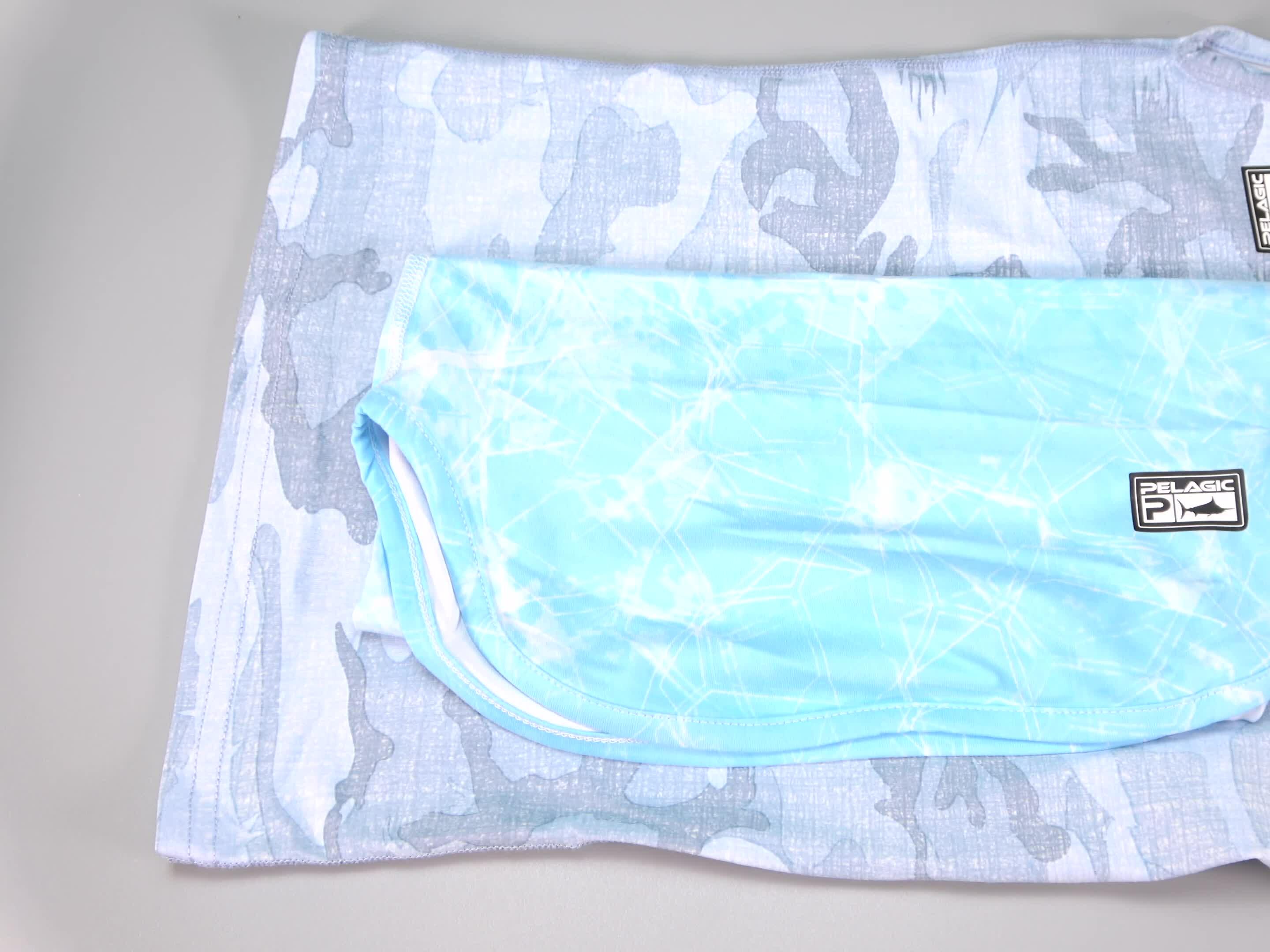 Close-up of the new Pelagic sunshield in hex light blue.