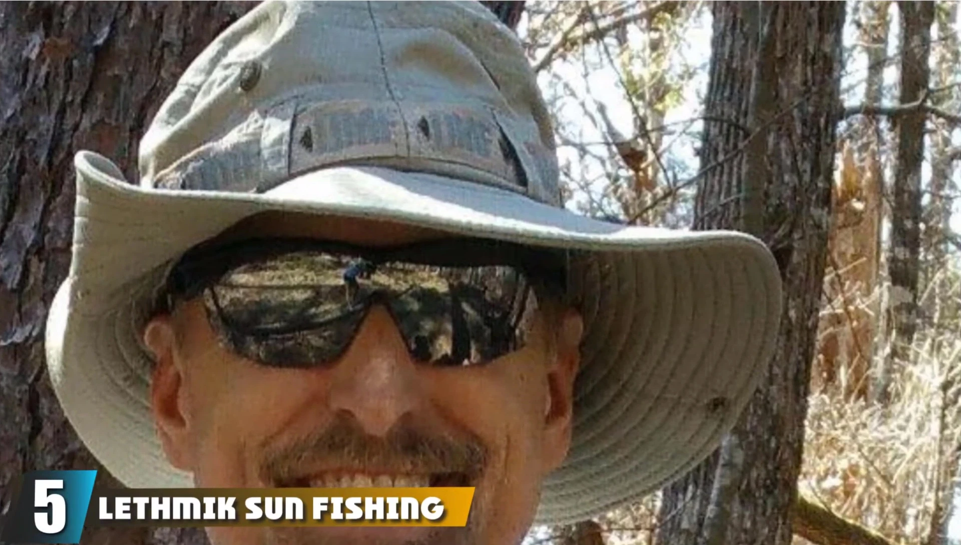 The Lefin camouflage fishing hat displayed