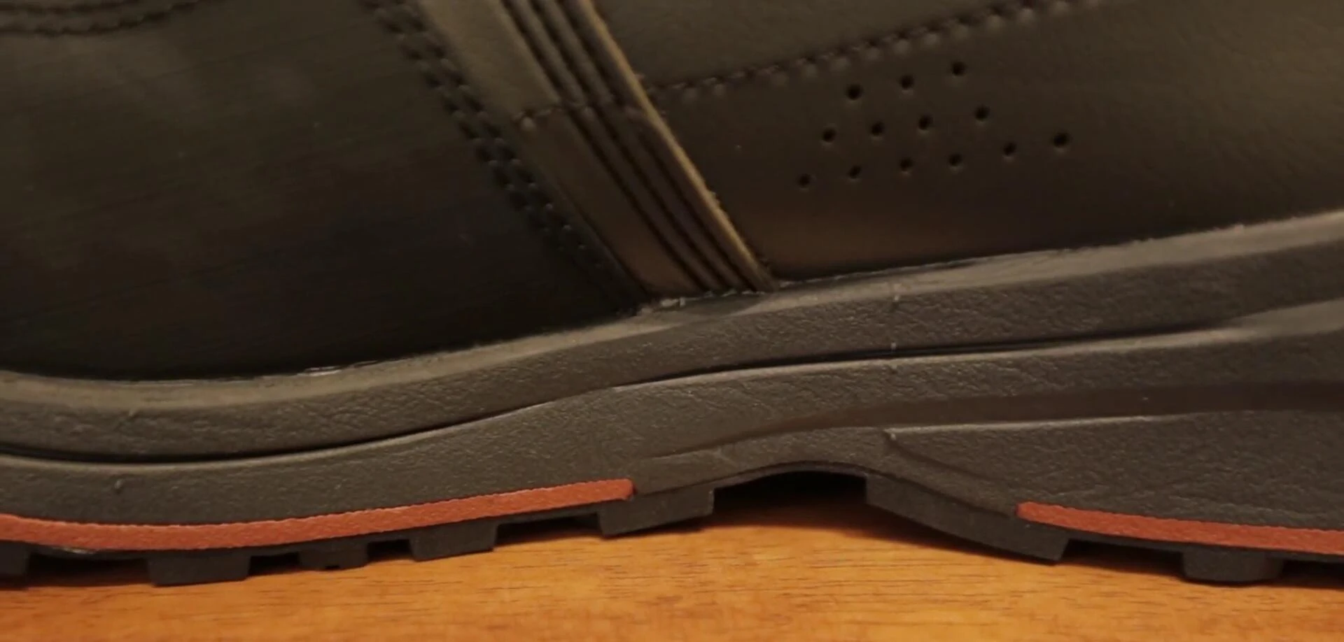 Demonstration of the boot's flexibility