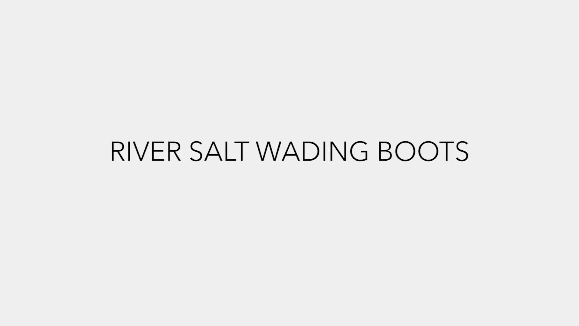 Close-up shot of the Patagonia River Salt wading boots.