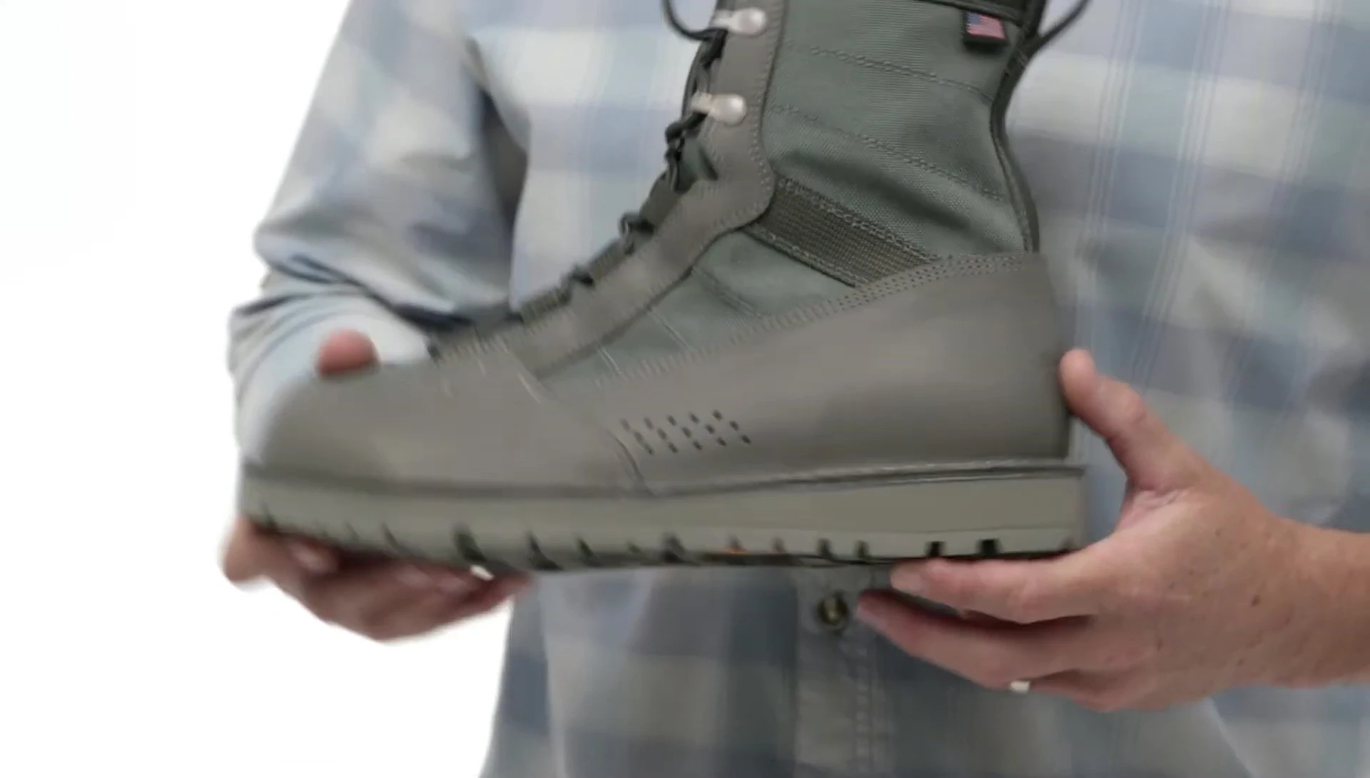 Close-up of the Vibram Megagrip sole.