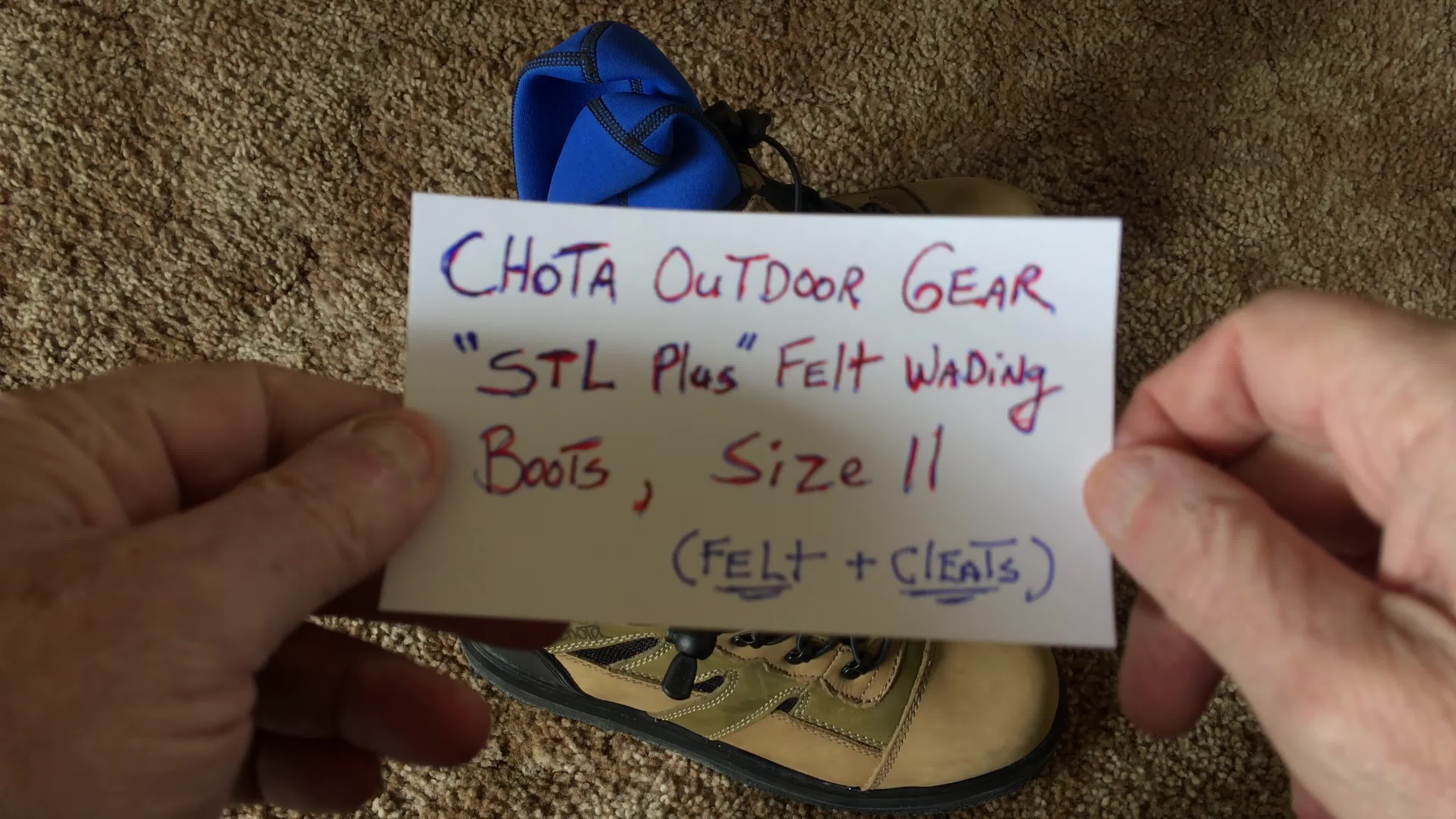 Close-up of the Chota STL Plus wading boots in the packaging