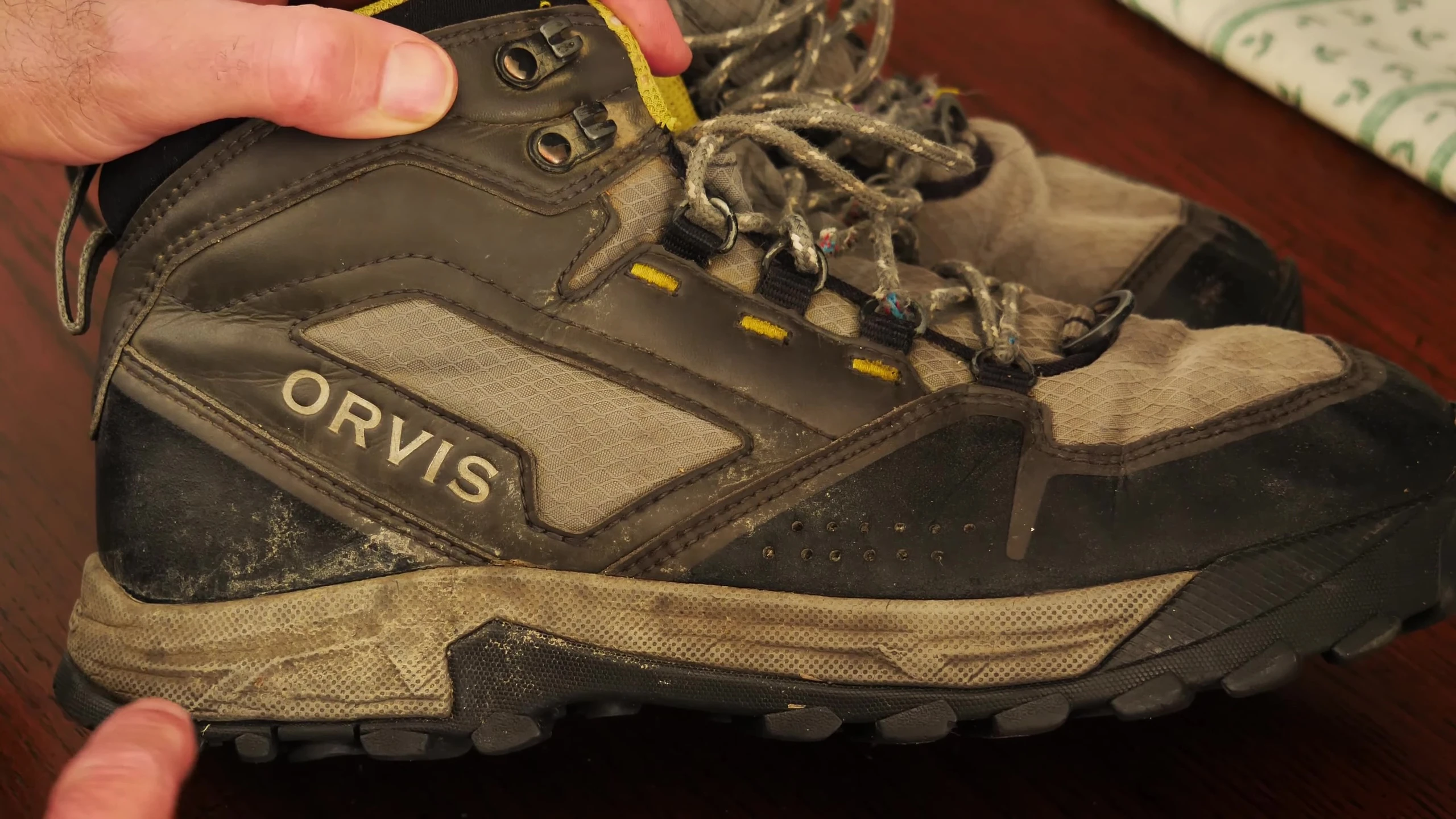A shot emphasizing the comfort and feel of the boots.