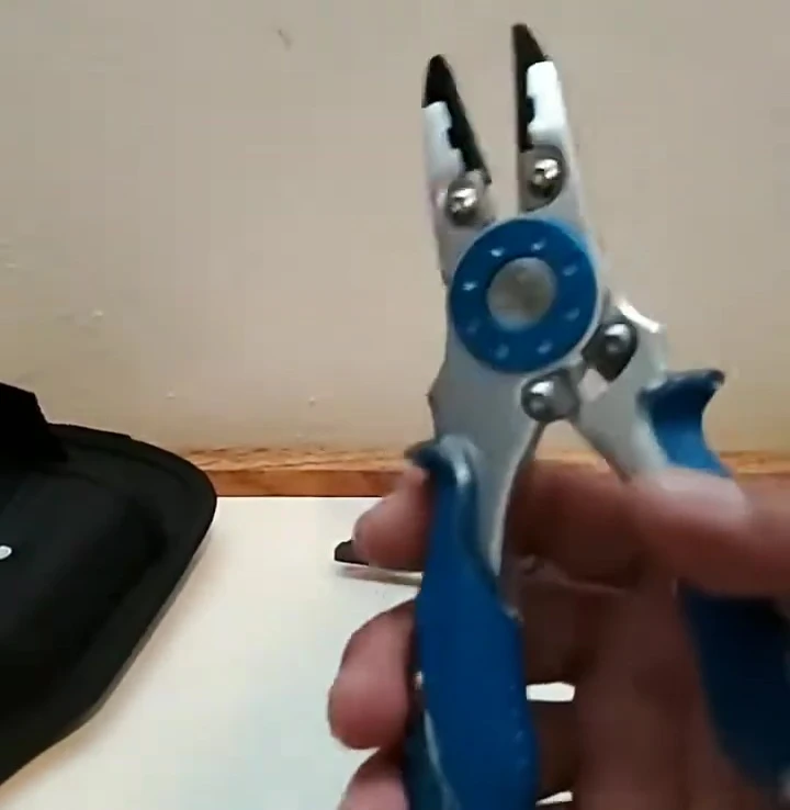 Showing the size and bulkiness of the Cuda pliers.