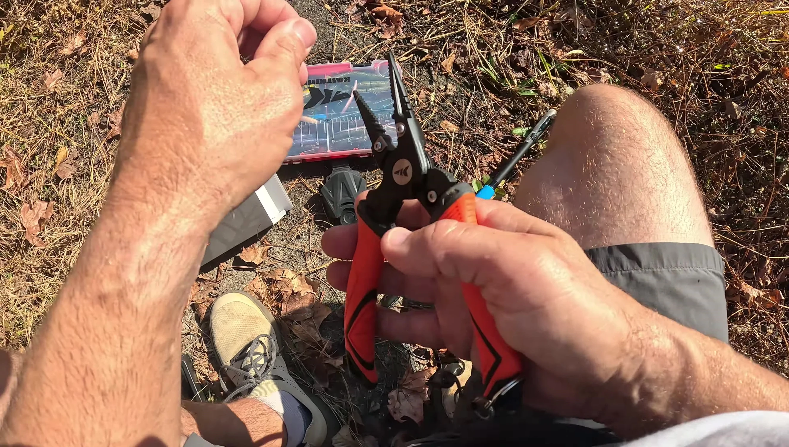 Demonstration of the line cutter's sharpness.