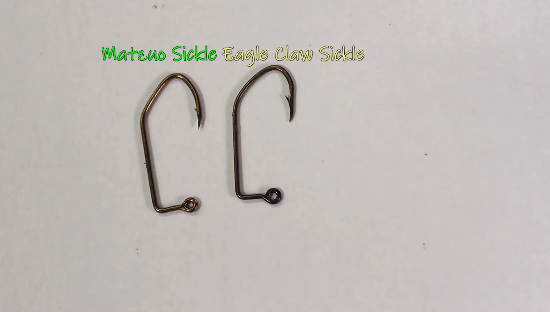 Detailed comparison of the hook tips: Matzuo vs Eagle Claw.