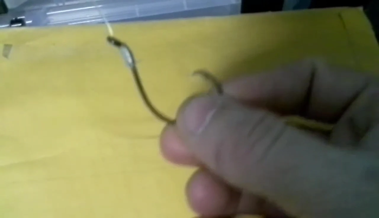Detailed close-up view of the hook design