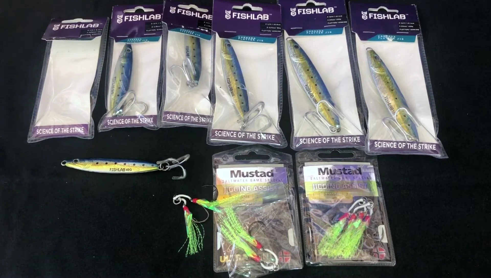 Smaller jigs shown