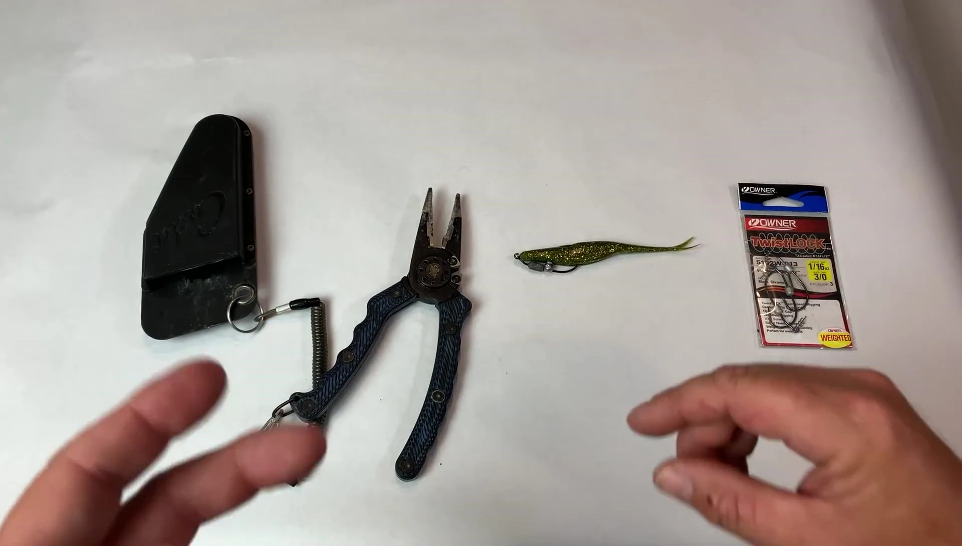 Adding a split shot to the line.