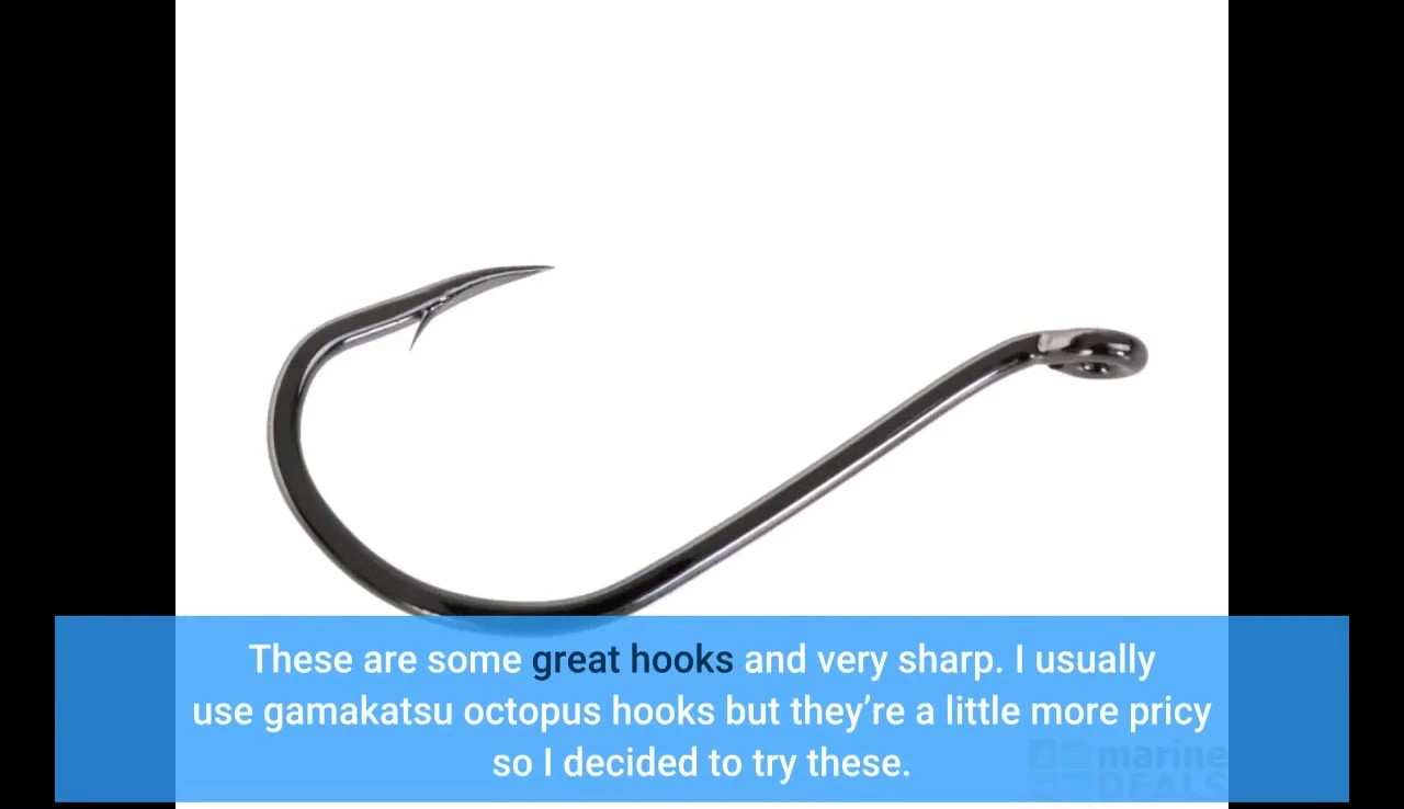 Comparison shot of Owner and Gamakatsu hooks.