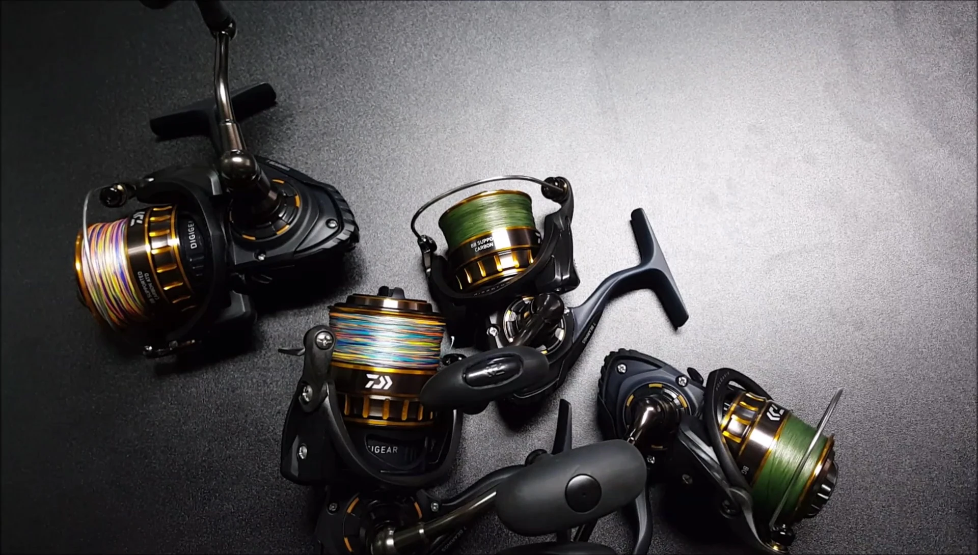 Comparison shot showing Daiwa BG and Penn Battle 2 reels.