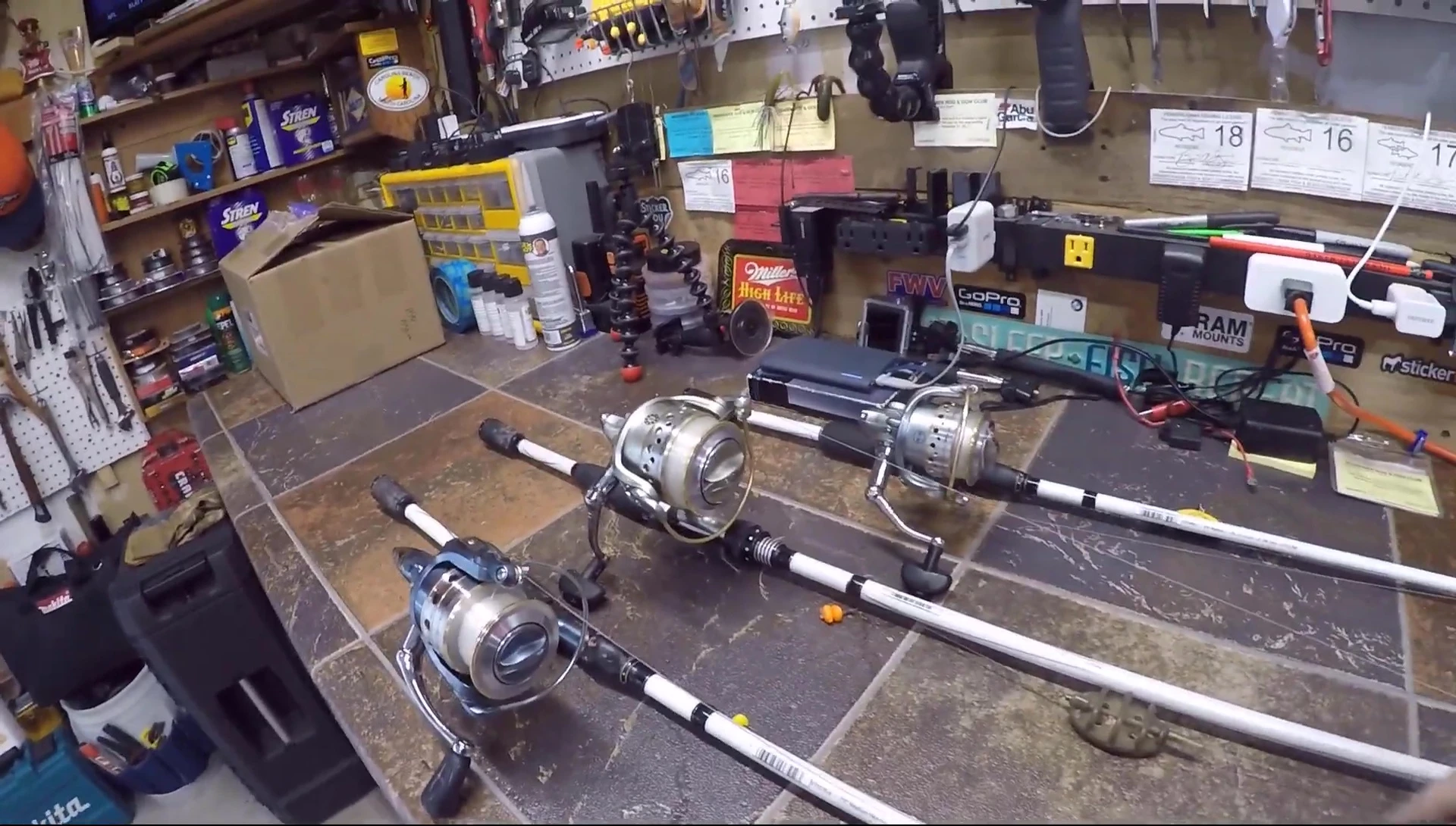 The Pflueger Arbor 7940 reel in action, suggesting its use in carp fishing.