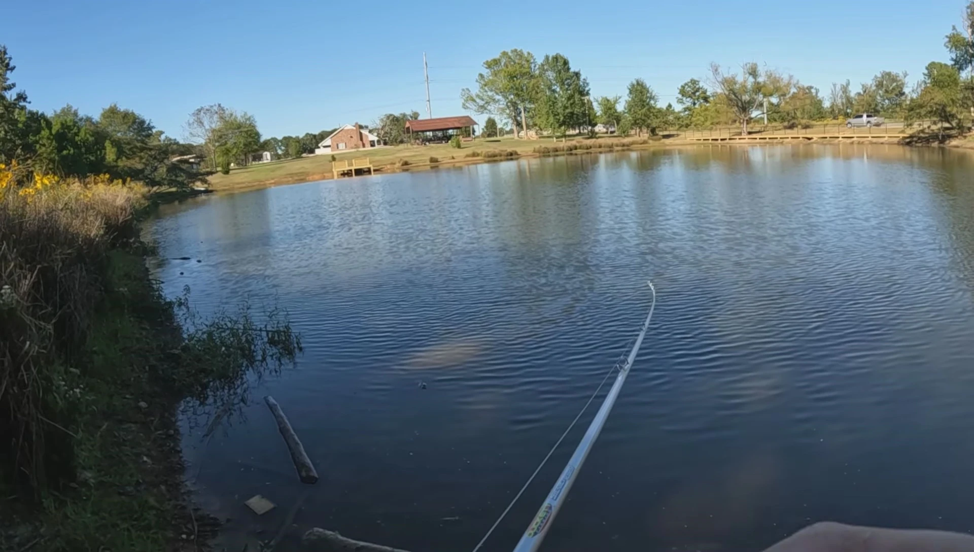 Angler using the reel with a crankbait.