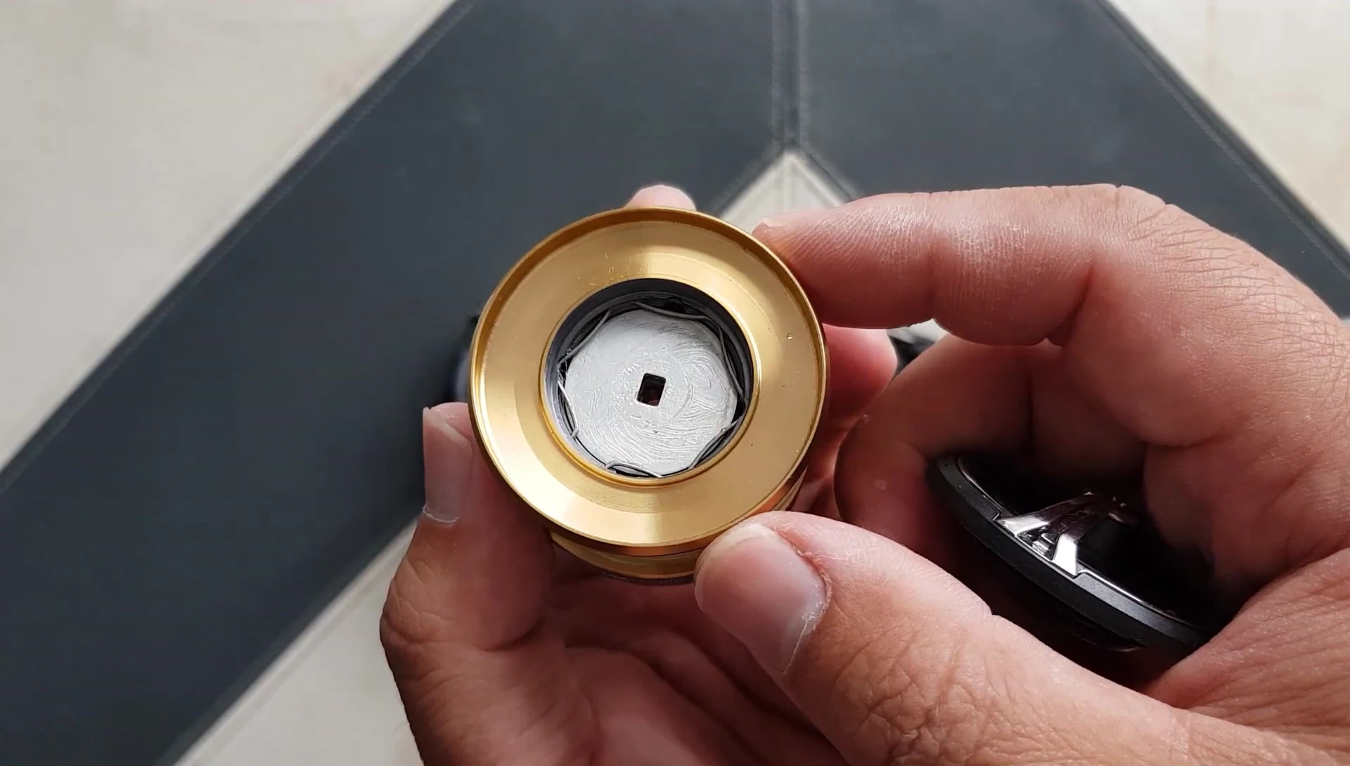 Close-up shot of the Daiwa Exceler reel's drag system