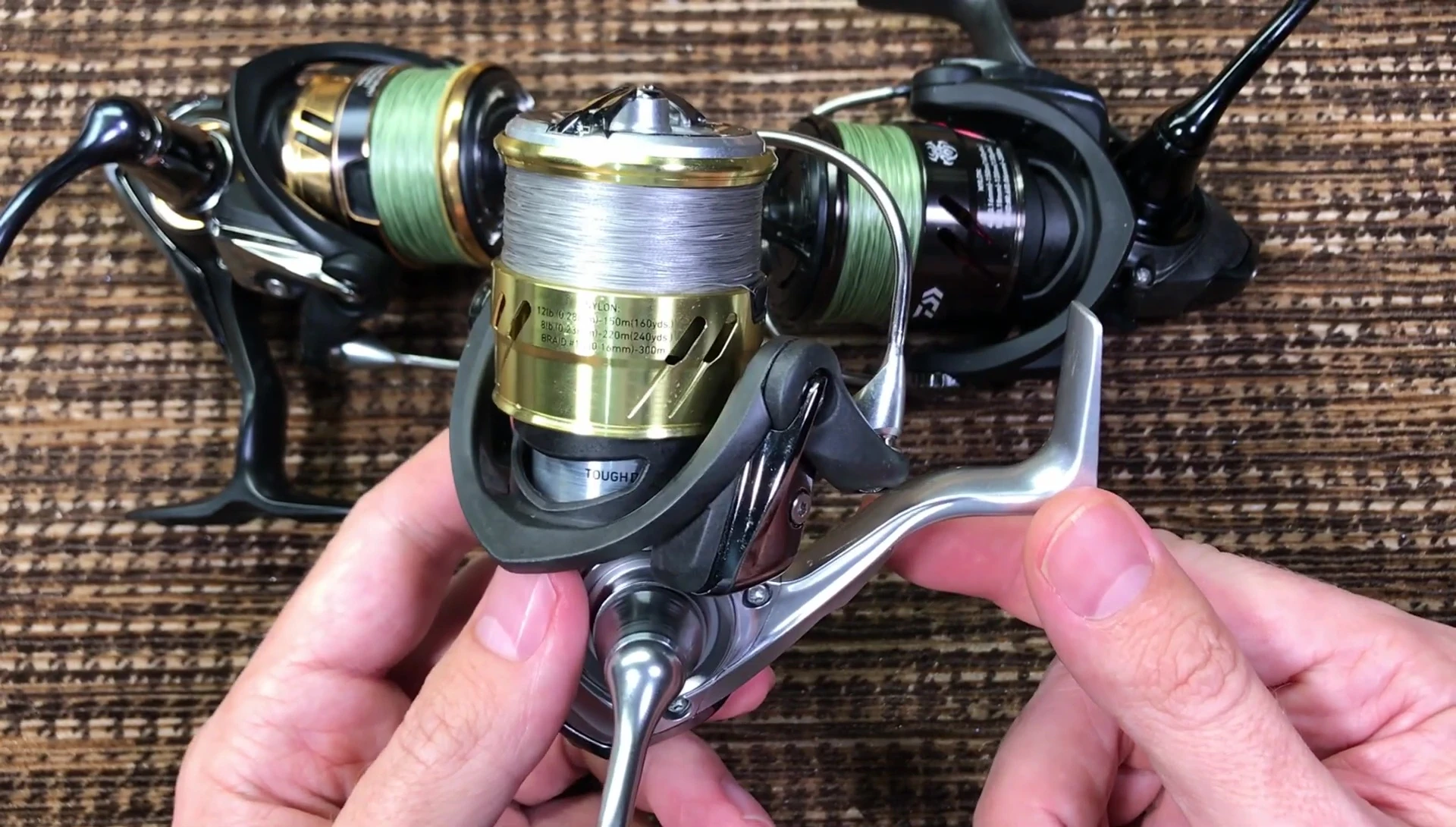 Presenter is holding the Procyon LT reel