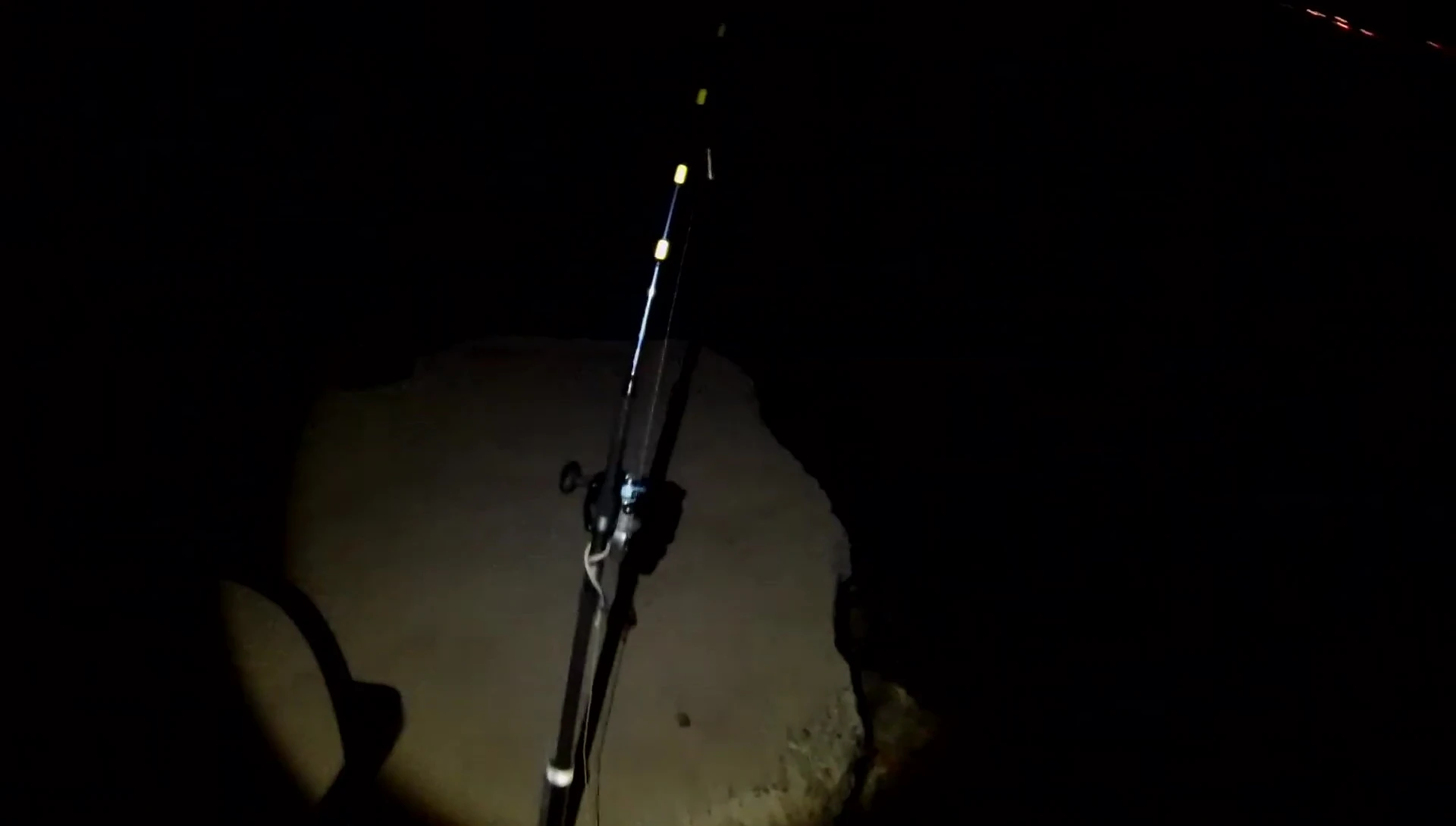 The angler during the GT fishing battle