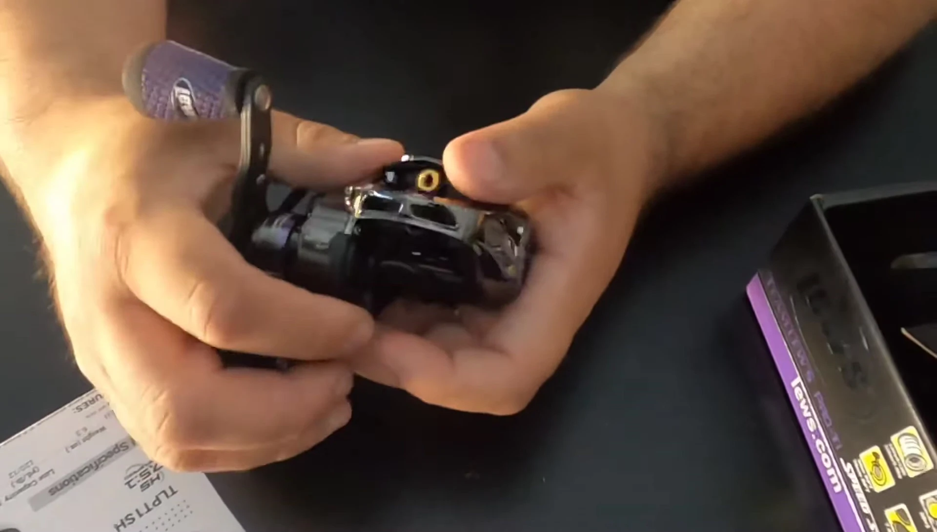 Demonstration of the built-in hook keeper.
