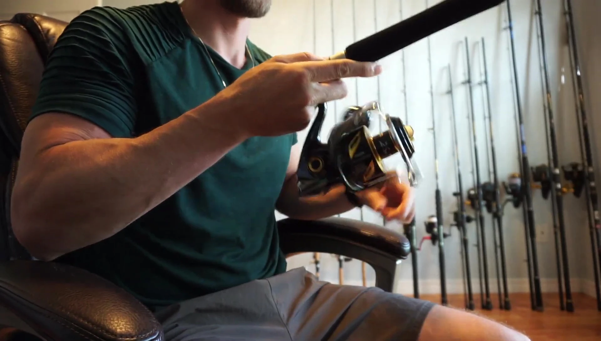 Reel mounted on rod, showcasing smooth operation