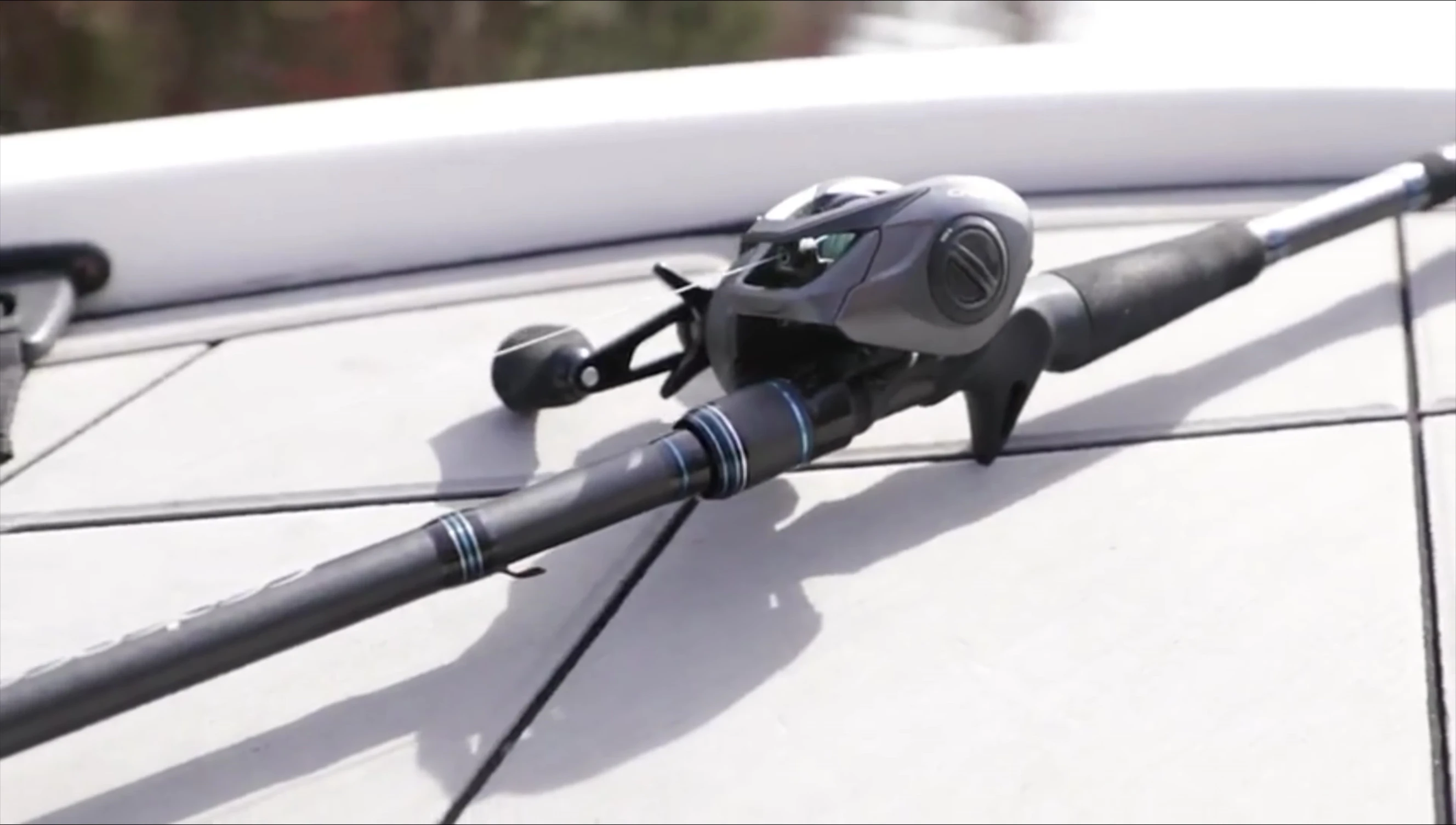 Close-up of the Cadence CB8 reel showcasing its lightweight design