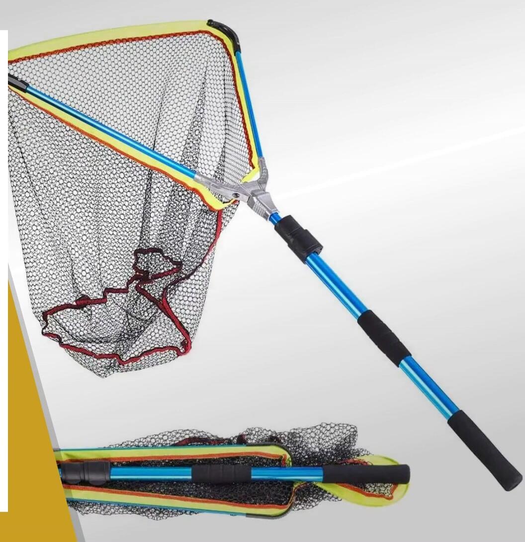 The Number 2 fishing net showcasing its extendable telescopic aluminum rod.