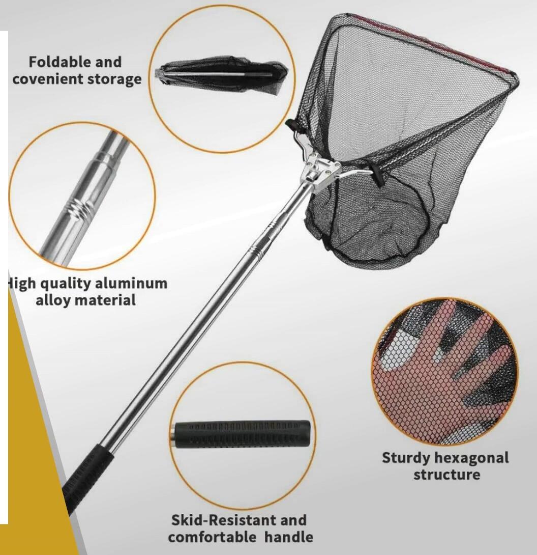 Demonstrating the ease of folding the Number 1 fishing net.