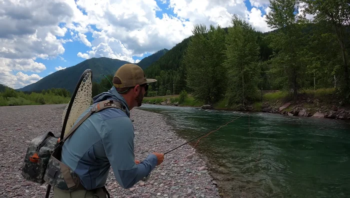 Skitter the fly by gently agitating the line and rod tip.