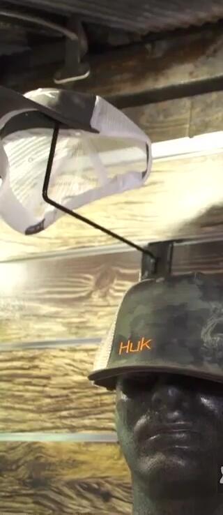 Shot mentioning the availability of the hats