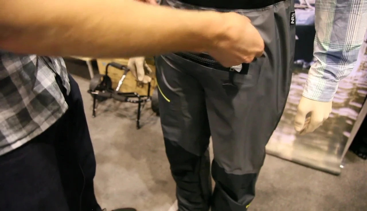 Detail shot showing the relief zipper