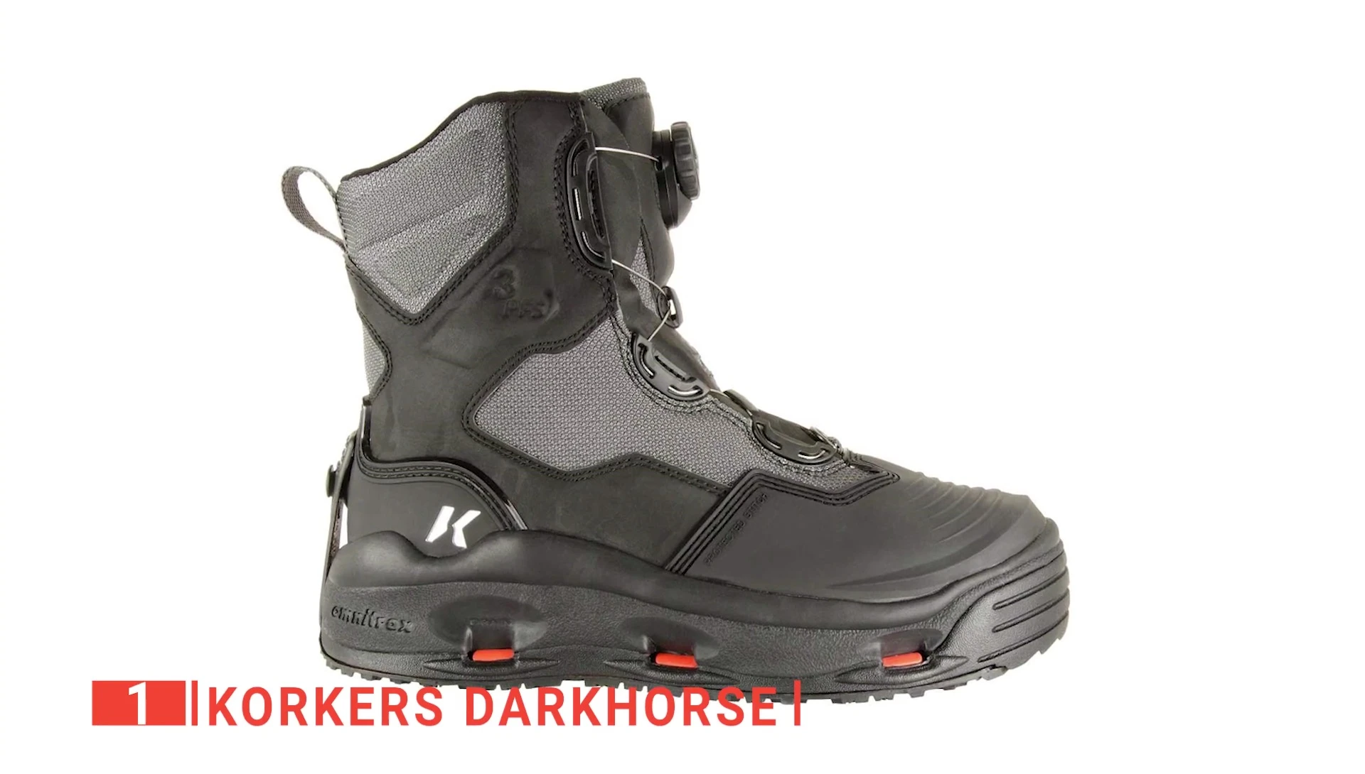Corkers Dark Horse wading boots.