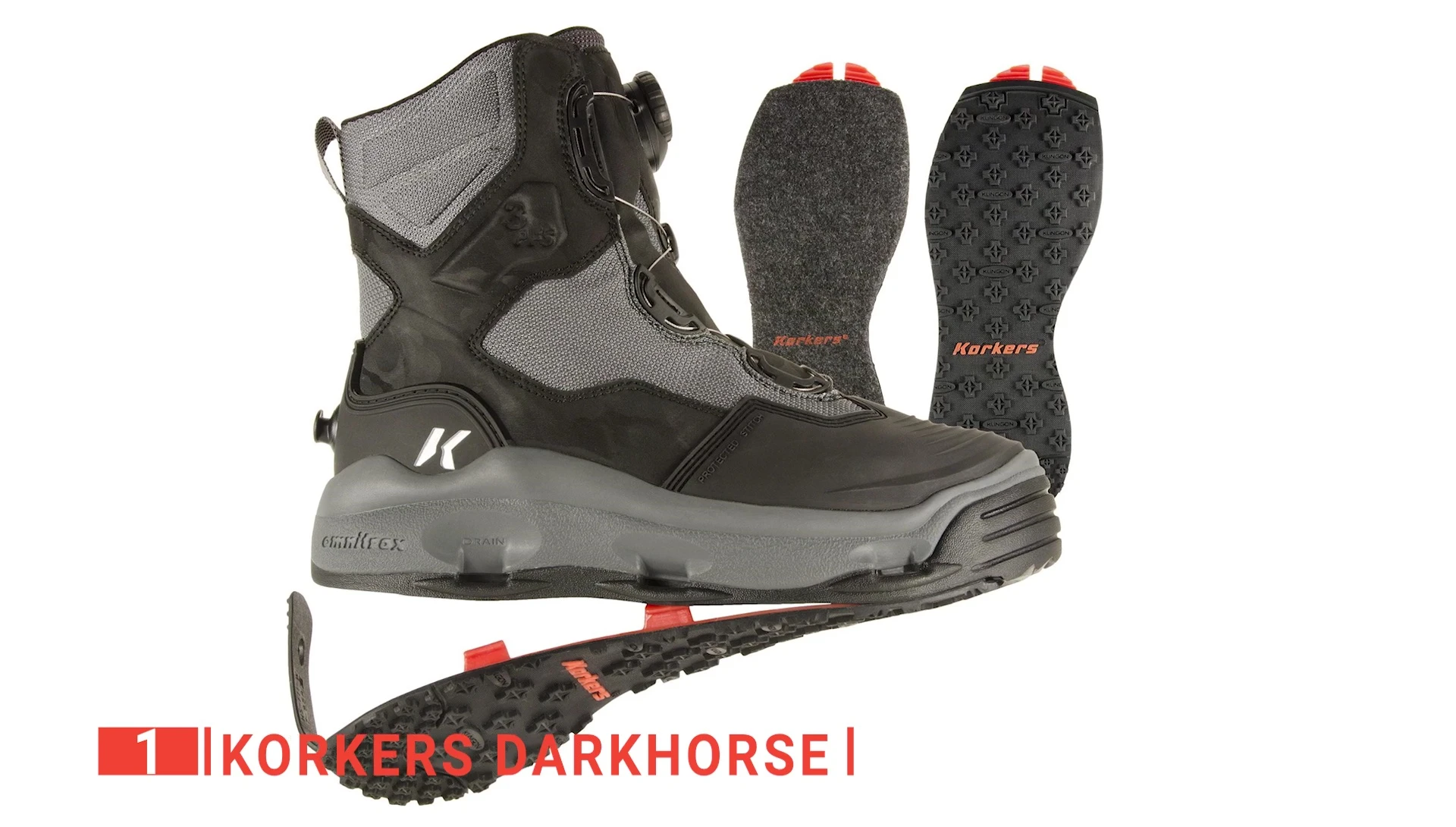 Close-up showcasing the interchangeable sole.
