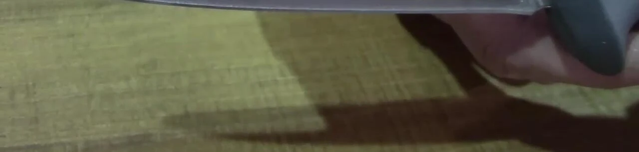 Detailed view of the Bait Knife's handle and blade