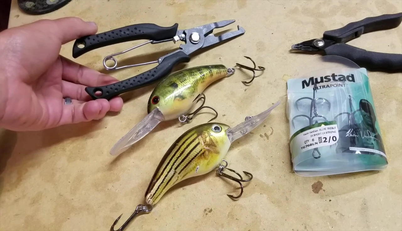 Comparison shot showing both old and new hooks