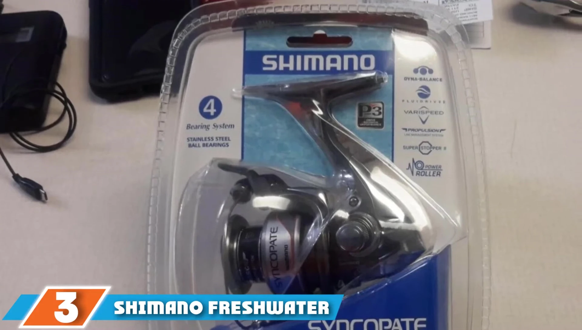 Shimano Nexave reel displayed
