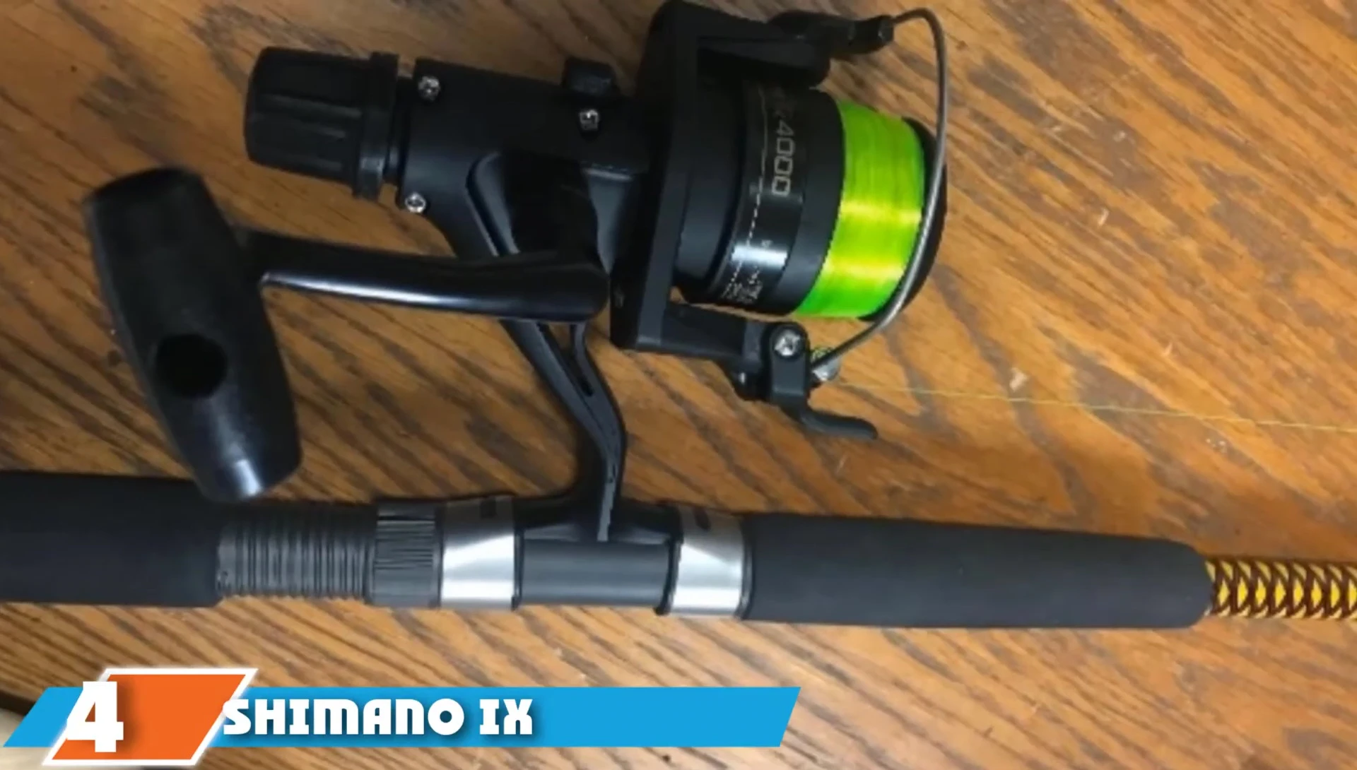Shimano 9000 series reel shown