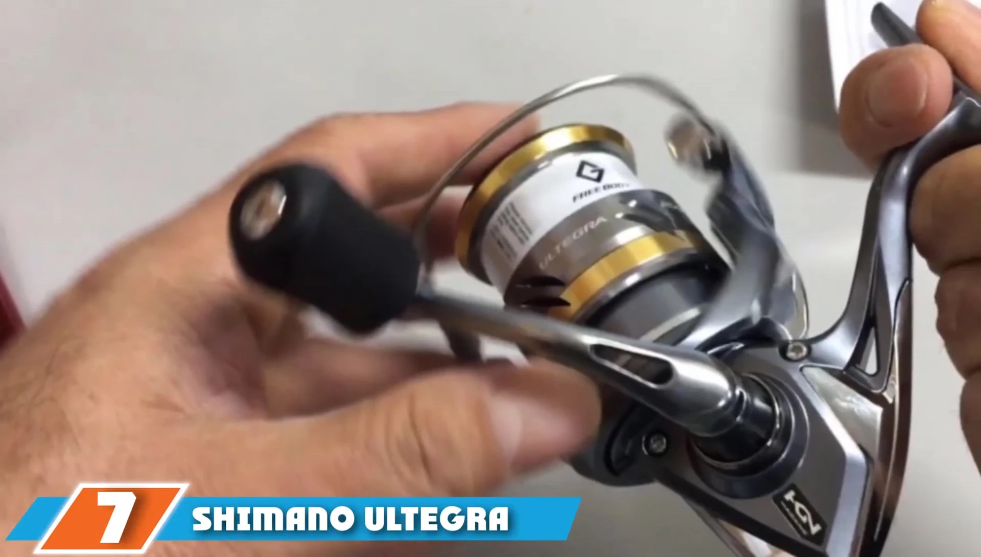 Shimano Ultegra reel shown