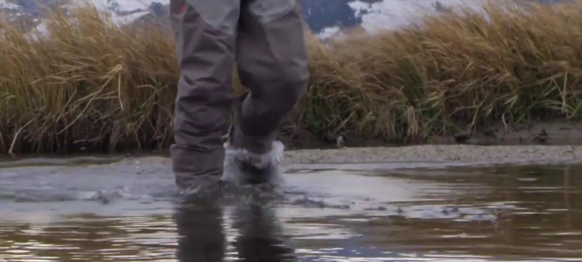 Image highlighting the sonically welded seams of the waders.