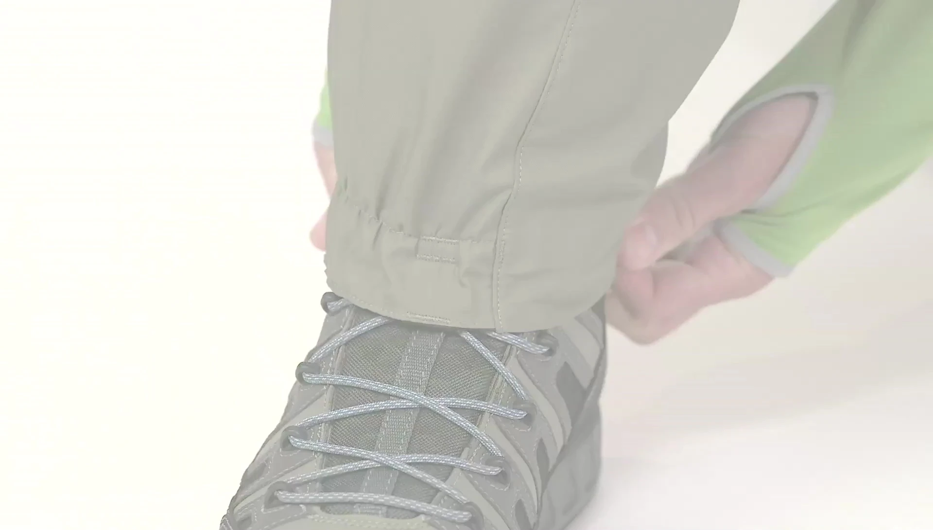 Detail of the redesigned, more ergonomic booties.